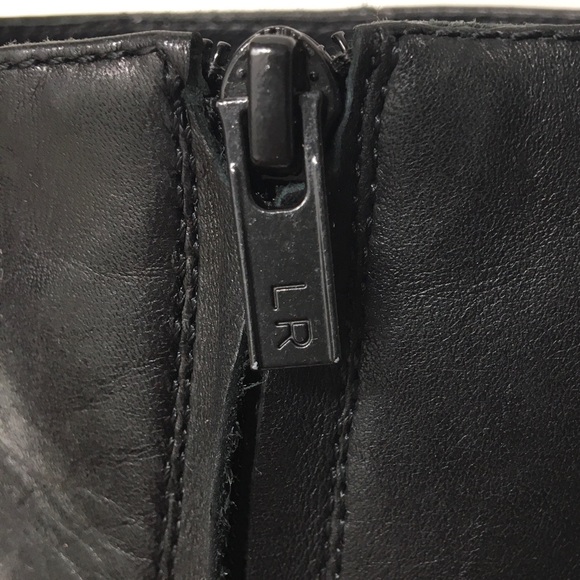 Loeffler Randall Ana-Va Block Heels Side Zip Leather Ankle Boots Black Size 6.5 - Picture 13 of 17